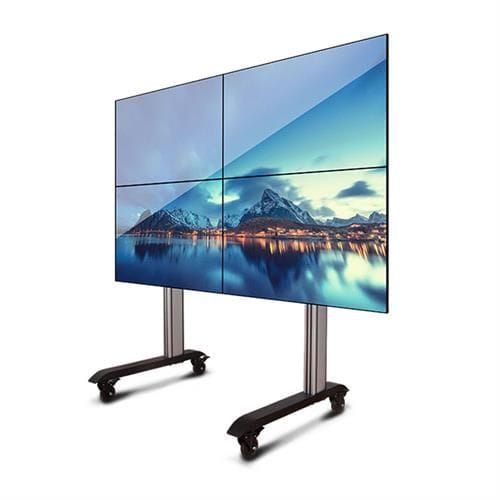 Mobile 2x2 LED video wall on a rolling stand