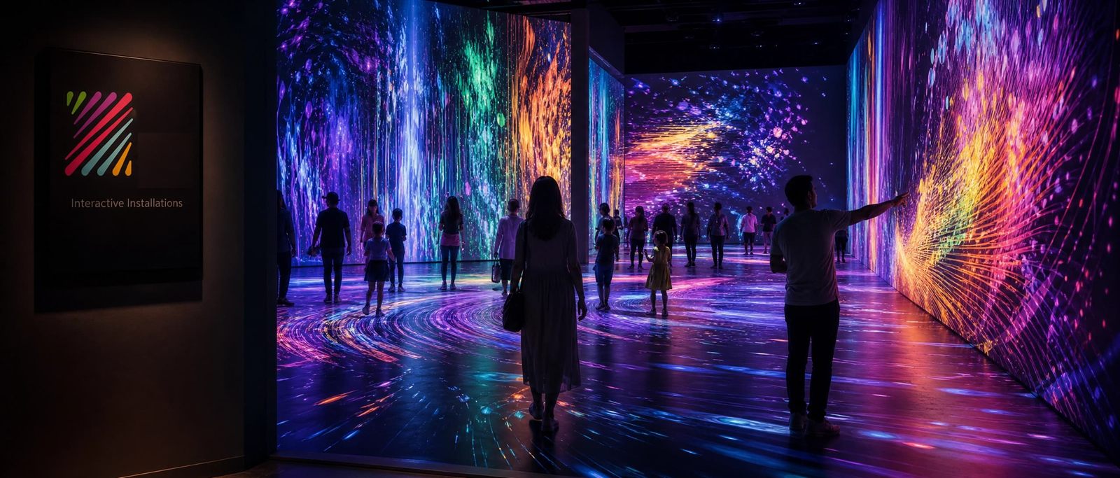 Melodies immersive projection art installation